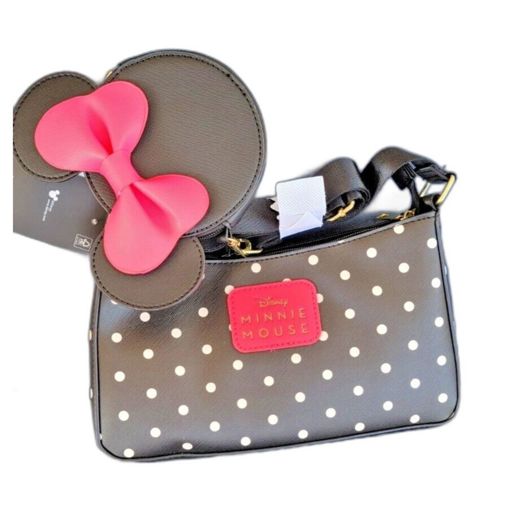 Disney's Minnie Mouse Crossbody Bag with Detachable Coin Pouch-New With Tags